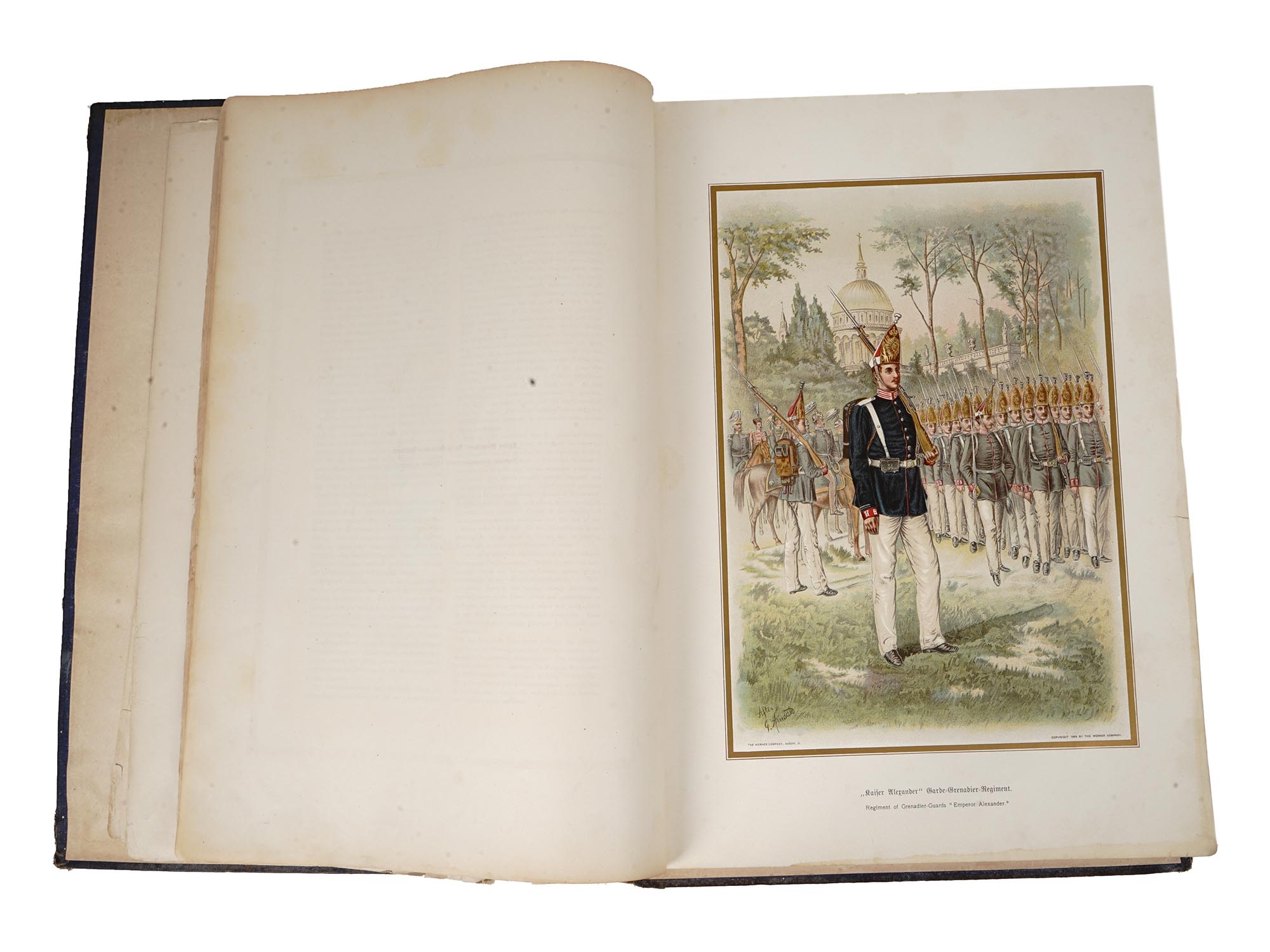 ANTIQUE GERMANYS ARMY NAVY BOOK WITH LITHOGRAPHS PIC-6